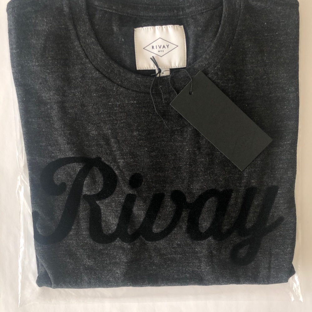 Rivay Slub Jersey Graphic Tee S - Picture 2 of 3